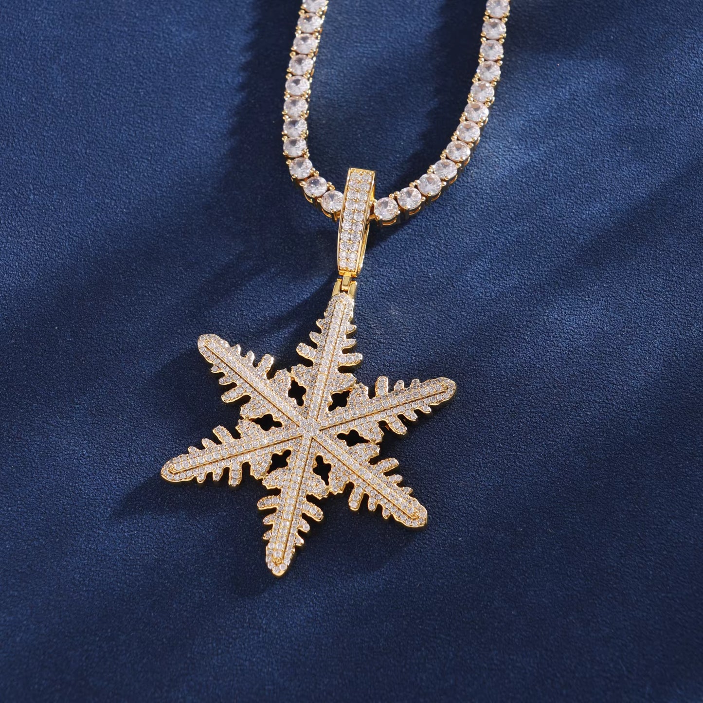 VVS Moissanite & 925 Sterling Silver - Snowflake Iced Out