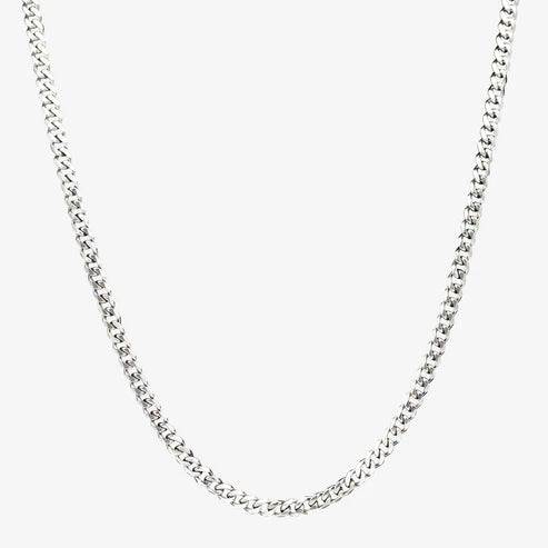 Cuban Link Chain 4mm Whitegold